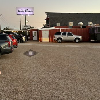 Uncle Worm's Texas Cuisine - Parking lot. Arrived for a business dinner event. - Smokehouse Near Me - Waco, Texas Uncle Worm's Texas Cuisine - Parking lot. Arrived for a business dinner event. - Smokehouse Near Me - Waco, Texas
