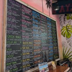 Playa Bowls - Menu