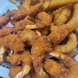 Leo's Coney Island - Shrimp and Onion Rings