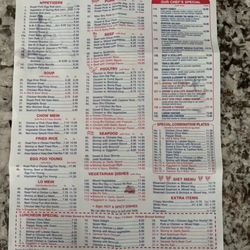 New Hunan - Menu as of May-15-2025.