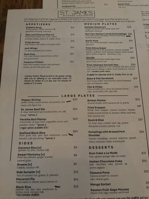 Menu photo 1 St James - Modern Caribbean Washington, DC, DC Menu photo 1 St James - Modern Caribbean Washington, DC, DC