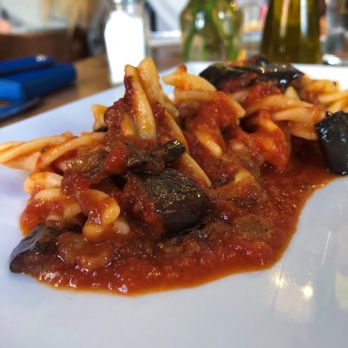 La Gioconda - Pasta with eggplant and tomato sauce. Very good. - Italian Near Me - New York, New York La Gioconda - Pasta with eggplant and tomato sauce. Very good. - Italian Near Me - New York, New York
