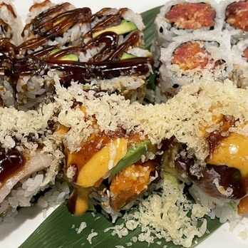 Hachi - Spicy Tuna Roll Out of Control Roll Eel Avocado Roll - Japanese Near Me - Middletown, Connecticut
