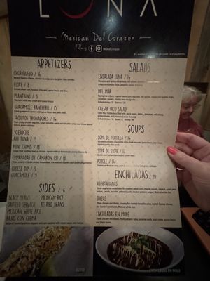 Menu photo 2 Luna Mexican Bar & Grill Murrells Inlet, SC