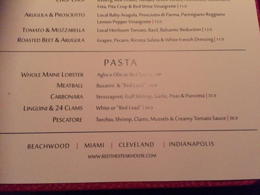 Menu photo 5 Red, the Steakhouse Orange Village, OH Menu photo 5 Red, the Steakhouse Orange Village, OH