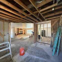 LVN Drywall - Remodel in progress -- framing and ceiling work.