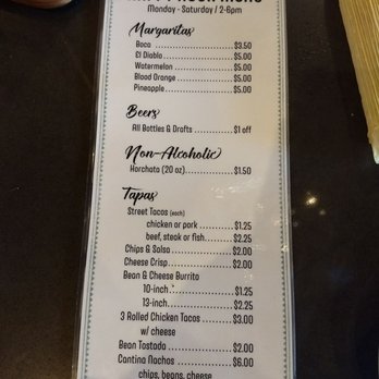 Boca Taqueria - Happy Hour Menu - Mexican Near Me - Gilbert, Arizona