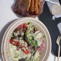 Spicy Lamb + Avocado with bbq Pita chips Spicy Lamb + Avocado with bbq Pita chips