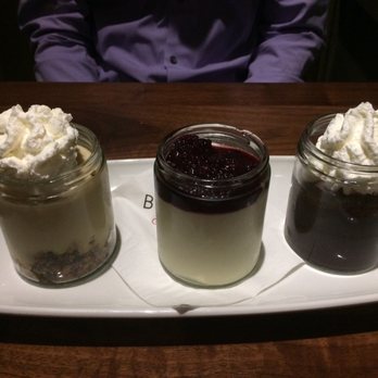 Burtons Grill & Bar - Dessert Trio - New American Near Me - Sterling, Virginia Burtons Grill & Bar - Dessert Trio - New American Near Me - Sterling, Virginia
