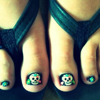 Spring Nail Tips - Dia de los muertos nails!!!! - Nail Salons Near Me - Orange, California