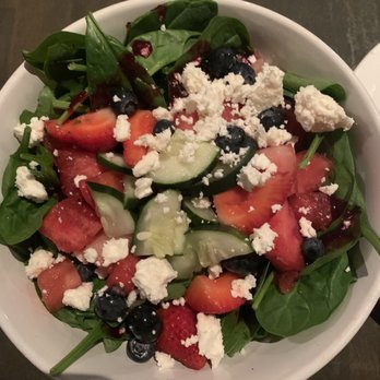 The Shaved Duck - Watermelon salad with cucumber, feta, spinach, strawberries, and raspberry vinaigrette - Soul Food Near Me - St Louis, Missouri The Shaved Duck - Watermelon salad with cucumber, feta, spinach, strawberries, and raspberry vinaigrette - Soul Food Near Me - St Louis, Missouri