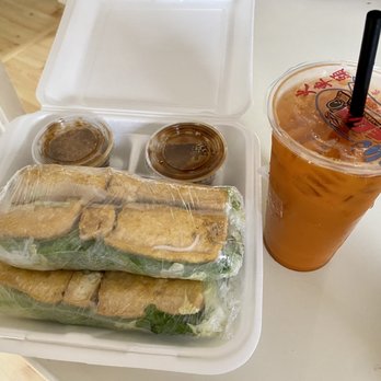 Pho Xe Lua - Fresh tofu spring rolls and Thai Tea - Vietnamese Near Me - Sacramento, California