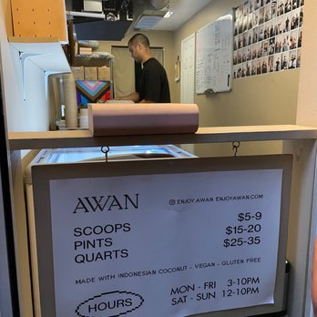 AWAN - Menu june 2022 - Ice Cream & Frozen Yogurt Near Me - West Hollywood, California