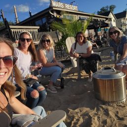 Happy hour the "beach" while we wait for our table! What a fun place and atmosphere!