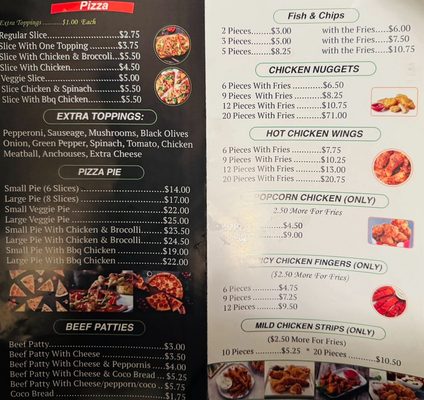 Menu photo 1 A-1 Pizza Shop New York, NY