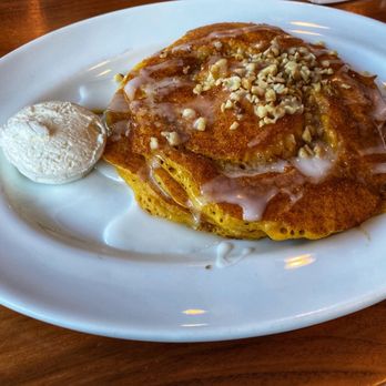 Chip's Family Restaurant - Pumpkin Cinnabon Walnut Pancakes (special) - Breakfast & Brunch Near Me - Orange, Connecticut