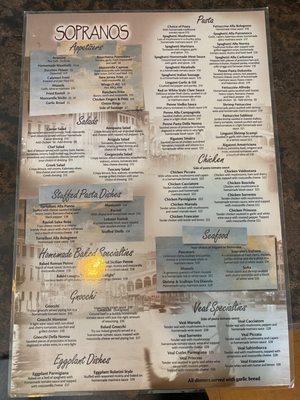 Menu photo 1 Sopranos Pizza Palmyra, PA Menu photo 1 Sopranos Pizza Palmyra, PA