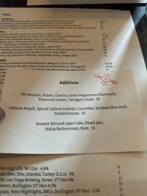 Menu photo 5 Honey Road Burlington, VT