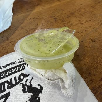 Taqueria 2 Potrillos - We got some Chips and Guac, I think they gave us the wrong condiment. This wasn't Guac. Lol - Mexican Near Me - Riverside, California