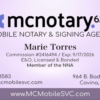 MCNotary626 - Marie is the best!! - Notaries Near Me MCNotary626 - Marie is the best!! - Notaries Near Me