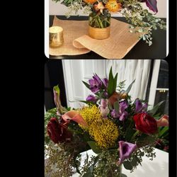Flowers by Coley - What I ordered for $150 delivered from Dallas to Farmer's Branch vs. what my friend received. This was labeled FALL for HOST TABLE.