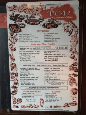 Menu photo 8 The Top Steakhouse Columbus, OH Menu photo 8 The Top Steakhouse Columbus, OH