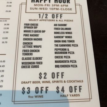 Yard House - Yard House Happy Hour Menu. - Vegetarian Near Me - Burbank, California Yard House - Yard House Happy Hour Menu. - Vegetarian Near Me - Burbank, California