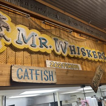 Mr Whiskers - a sign for a catfish restaurant - Seafood Near Me - Hot Springs, Arkansas Mr Whiskers - a sign for a catfish restaurant - Seafood Near Me - Hot Springs, Arkansas