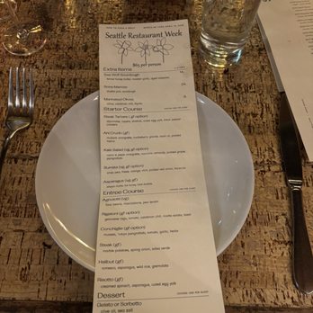 How to Cook a Wolf - April 2025 restaurant week menu - Italian Near Me - Seattle, Washington