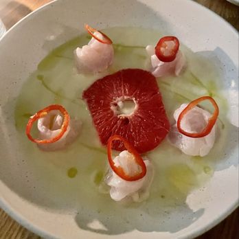 The Blue Door - Snapper Crudo - Mediterranean Near Me - West Palm Beach, Florida The Blue Door - Snapper Crudo - Mediterranean Near Me - West Palm Beach, Florida