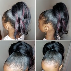 Saniesha Beauty Bar - Ponytail install on my daughter