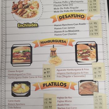 Taqueria Apatzingan - Menu page 1 - Mexican Near Me - Terra Bella, California