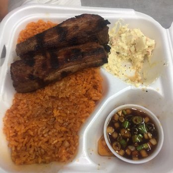 Red Rice - Rib plate half eaten - Barbeque Near Me - Las Vegas, Nevada