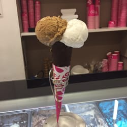 Ghiotto Gelateria - Hum café - citron et cône croustillant au chocolat :-)