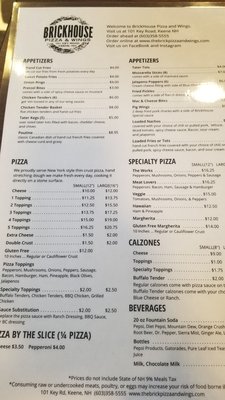 Menu photo 6 Brickhouse Pizza & Wings Keene, NH