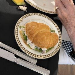 The Blue Frog - Chicken Salad on a croissant with chips