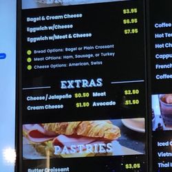 Happy Donuts - Breakfast Sandwiches and pasties prices Jan 2025