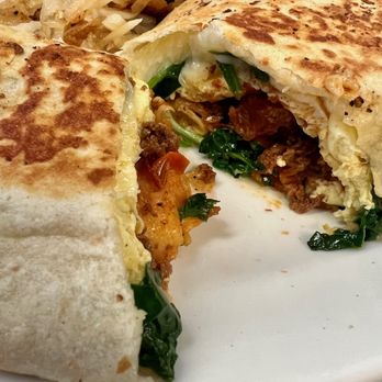 Glenda's Cafe - Good Morning burrito inside - Breakfast & Brunch Near Me - Okauchee, Wisconsin