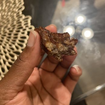 La Una Cantina - burnt & greasy..GROSS! They look like sausages that were burnt, how? literally pre frozen churros, how did you manage to mess that up - Mexican Near Me - Bloomington, Indiana