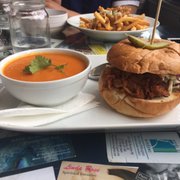 Photo of Eatology - Vernon, BC, Canada. Pulled Pork sandwich.
