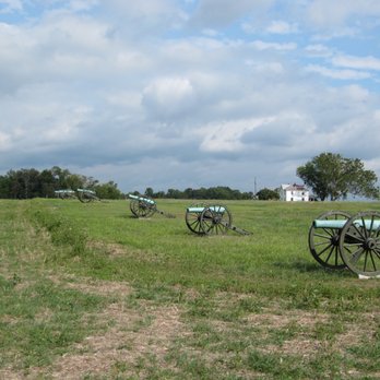 Malvern Hill Battlefield Park - Cannon Placement With Slave house In The Background - Landmarks & Historical Buildings Near Me - Richmond, Virginia Malvern Hill Battlefield Park - Cannon Placement With Slave house In The Background - Landmarks & Historical Buildings Near Me - Richmond, Virginia