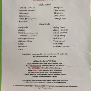 Kats Sushi - Menu 03/2023 - Sushi Bars Near Me - Honolulu, Hawaii