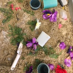 The Preschool at Temple Tiferet Shalom - Spring in the sand table
