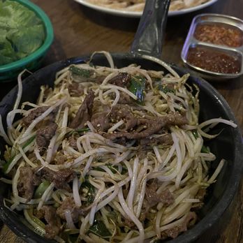 New Village Gastro Pub - beef brisket with mung bean sprout - Korean Near Me - Northbrook, Illinois