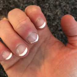K&K Nails - Horrible shellac manicure.