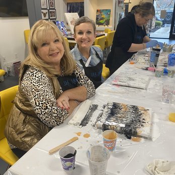 J. Philippus Art Studio & Gallery - Acylic pour class with Book Club friends. - Art Galleries Near Me - Boerne, Texas J. Philippus Art Studio & Gallery - Acylic pour class with Book Club friends. - Art Galleries Near Me - Boerne, Texas
