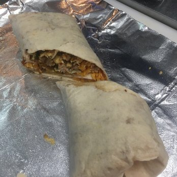 Pressed For Time - Breakfast burrito: Sausage scrambled eggs fresh diced veggies cheddar seasoned with spicy and sweet Catsup and that's a wrap - Coffee & Tea Near Me - Derry, New Hampshire Pressed For Time - Breakfast burrito: Sausage scrambled eggs fresh diced veggies cheddar seasoned with spicy and sweet Catsup and that's a wrap - Coffee & Tea Near Me - Derry, New Hampshire