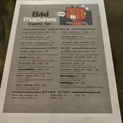 Bad Machines - Menu