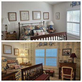 Nancy's Wallpaper Installation & Removal - Master Bedroom before & after wallpaper - Wallpapering Near Me Nancy's Wallpaper Installation & Removal - Master Bedroom before & after wallpaper - Wallpapering Near Me