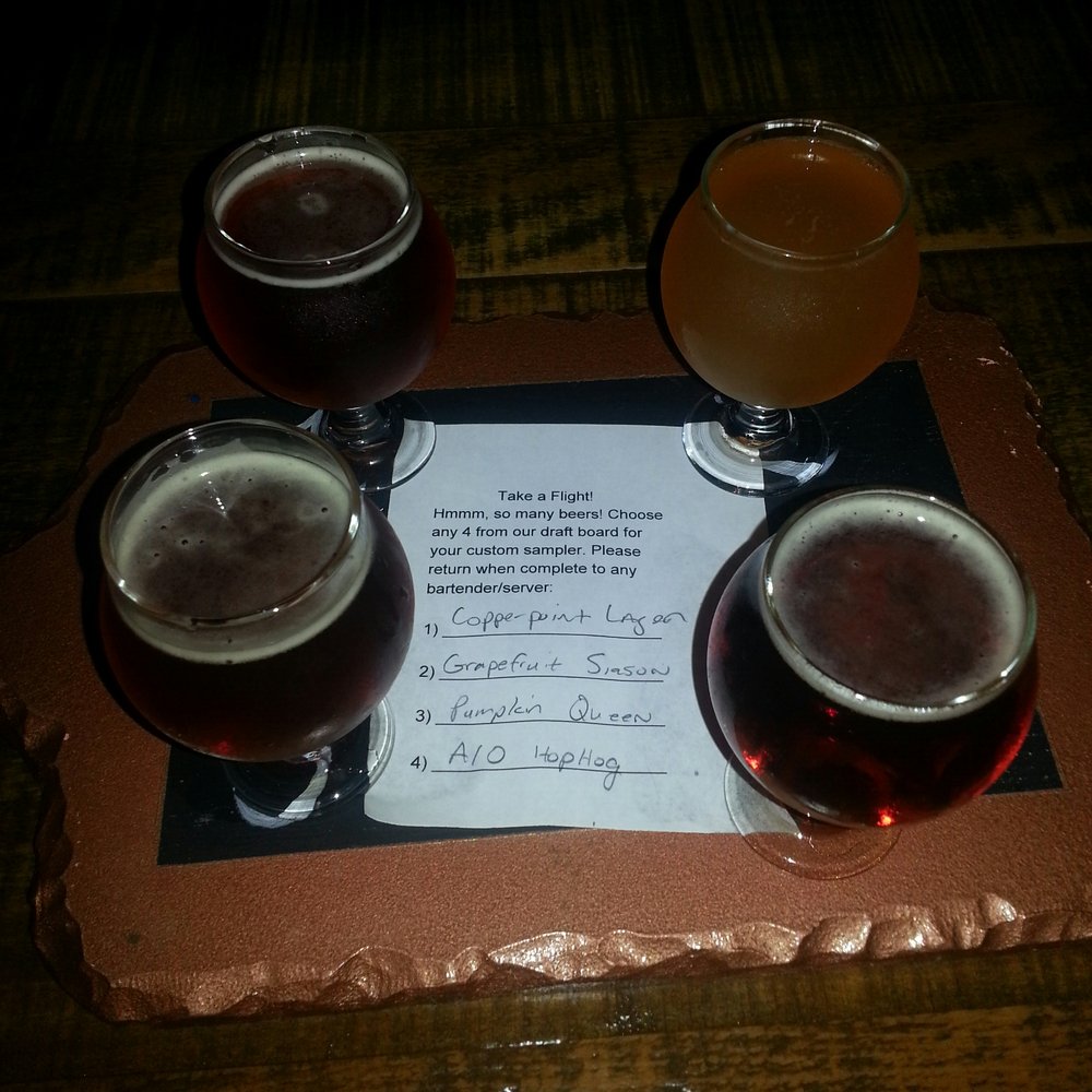 Copperpoint Brewing Co - Copperpoint flight. - Beer Gardens Near Me - Boynton Beach, Florida